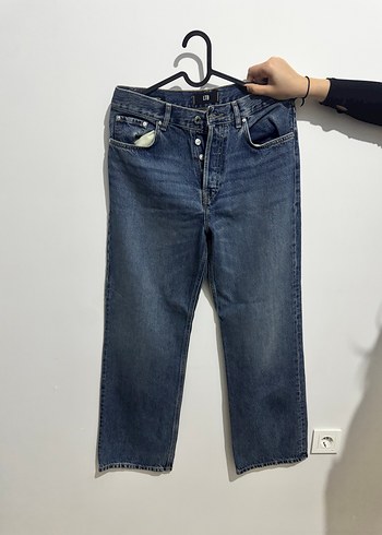 Kadın Mavi Bol Kesim Kot Pantolon LTB - Görsel 3