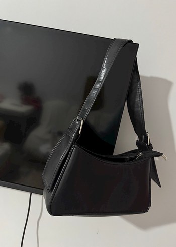 Siyah Deri Minimalist Kadın Çanta - Görsel 2