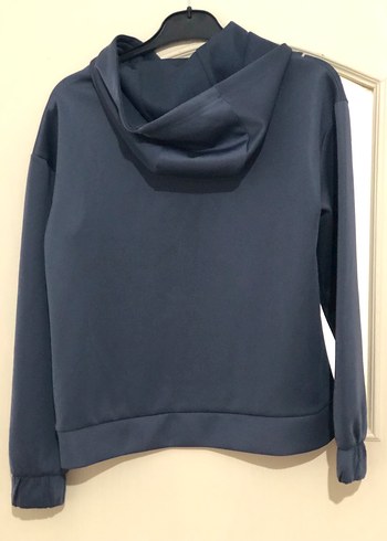 s Beden Gri Baskılı Kadın Sweatshirt Kapüşonlu