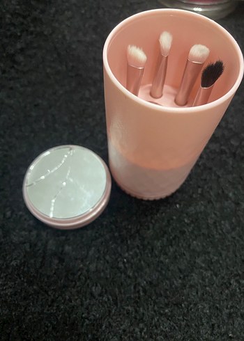 Bej Makyaj Fırçası Seti ve Tutucu - Görsel 2