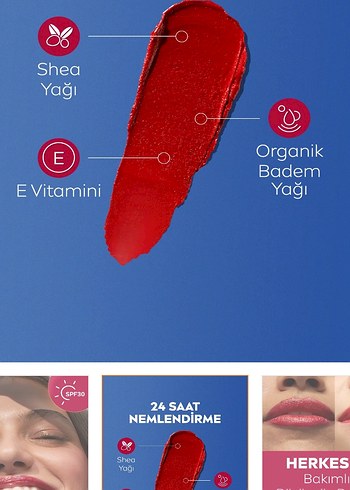 Nivea Kırmızı Dudak ve Yanak Bakım Stick SPF30 - Görsel 8