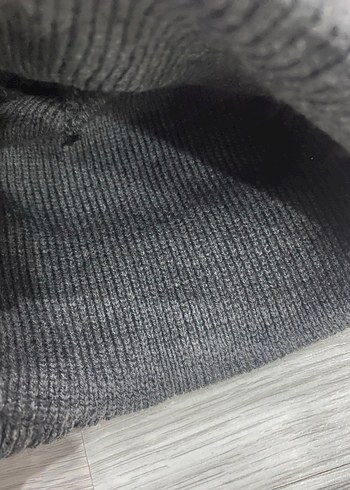Gri Örgü Yün Kadın Bere - Görsel 2