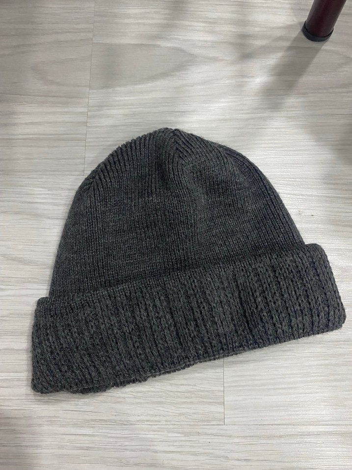 Gri Örgü Yün Kadın Bere - Görsel 3