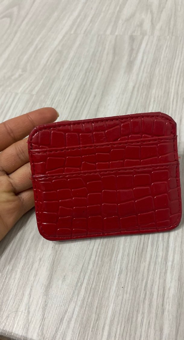 Kırmızı Parlak Deri Kadın Cüzdanı - Görsel 2