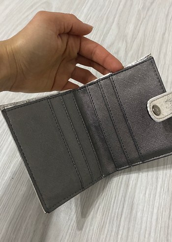 Kemerli Gri Deri Yılan Desenli Kadın Cüzdanı - Görsel 2