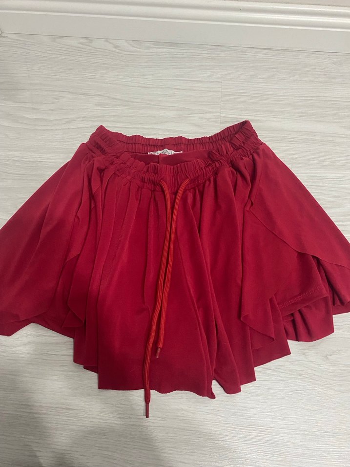 Kırmızı Mini Etek Rahat Kesim - Görsel 2