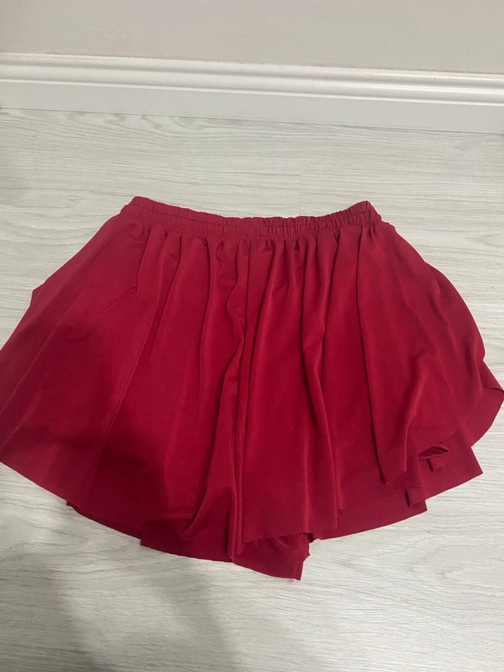 Kırmızı Mini Etek Rahat Kesim - Görsel 4