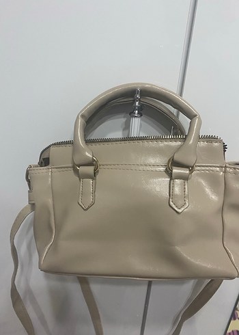 Bej Deri Tokalı Kadın Çanta - Görsel 3