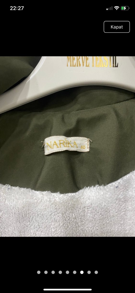 Kadın Haki Kısa Kürklü Sokak Stili Mont - Görsel 4