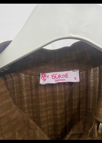 Uzun Kollu Kahverengi Keten Gömlek - Görsel 2