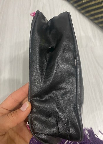 Kilitli Siyah Deri Rock Punk Sırt Çantası - Görsel 3