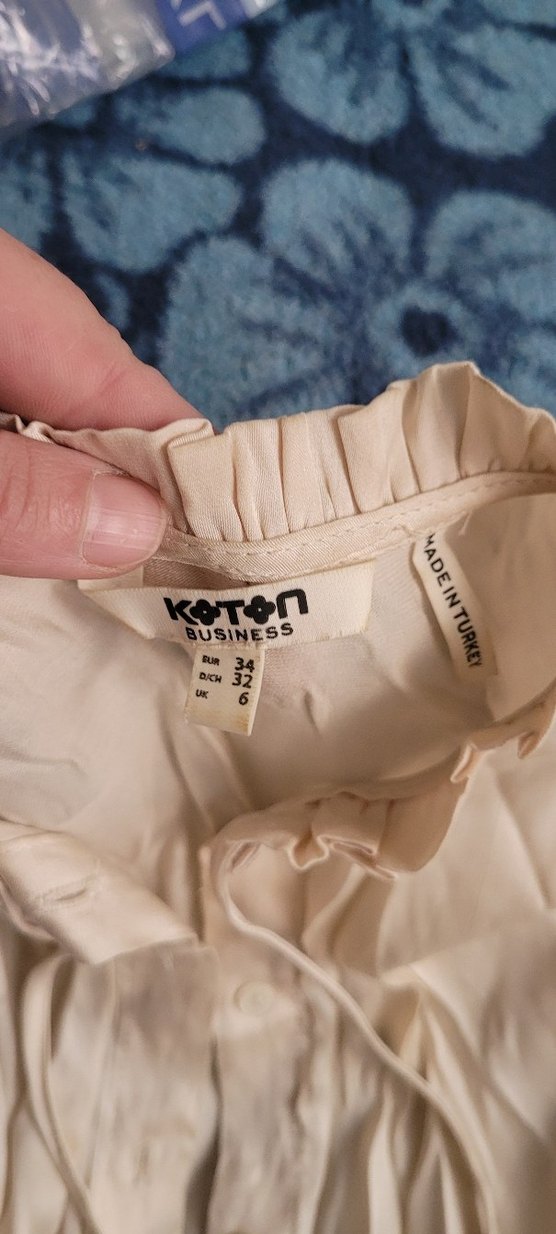 Bej Kadın Keten Salaş Gömlek - Görsel 2