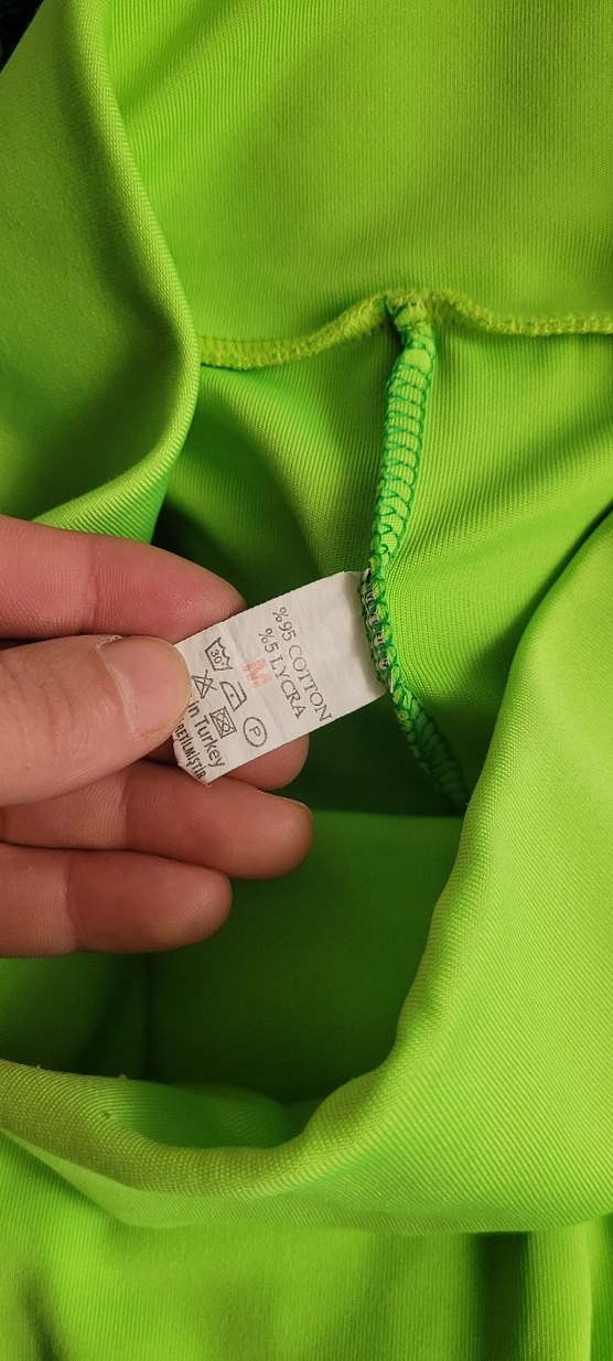 Sarı Parlak Midi Düz Kadın Tayt - Görsel 2