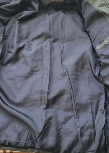 Düğmeli Gri Erkek Midi Mont - Görsel 3