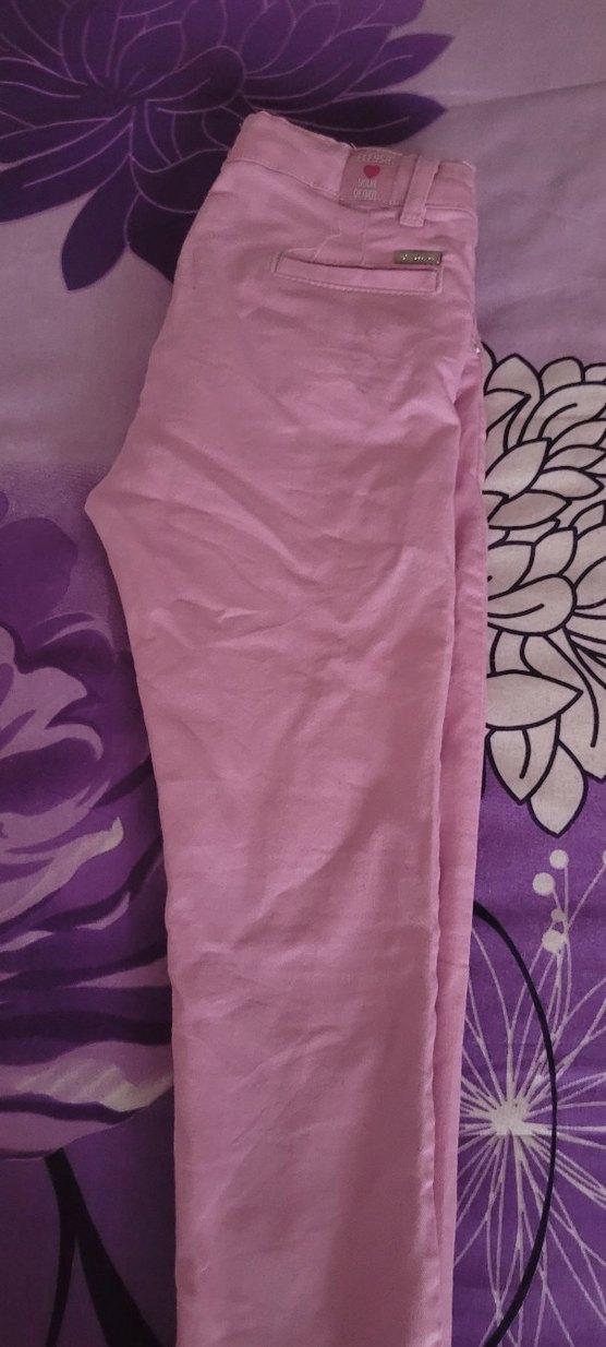 Pembe Midi Kumaş Pantolon - Görsel 2