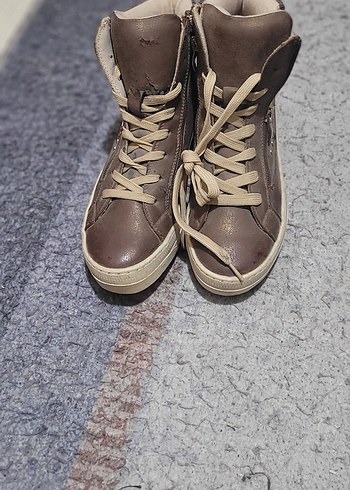 Kahverengi Süet Dolgu Topuklu Spor Ayakkabı - Görsel 2