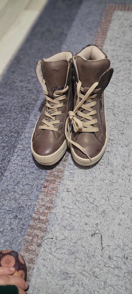 Kahverengi Süet Dolgu Topuklu Spor Ayakkabı - Görsel 2