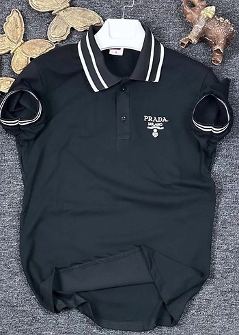 Erkek Siyah Polo Yaka Tişört - Görsel 2
