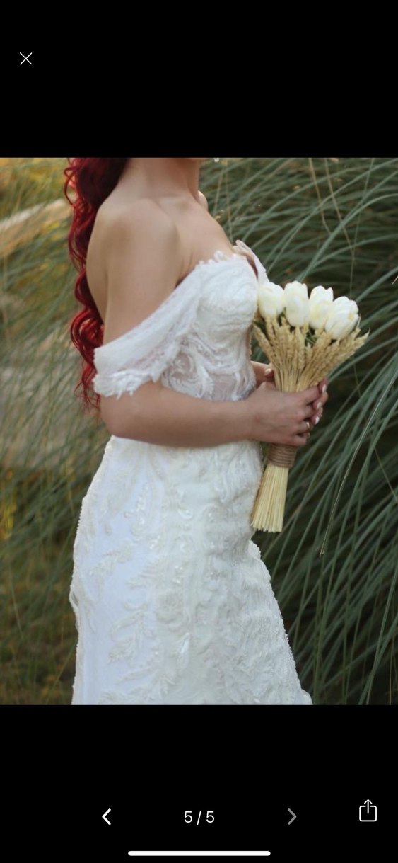 Beyaz Straplez Denizkızı Gelinlik - Görsel 5