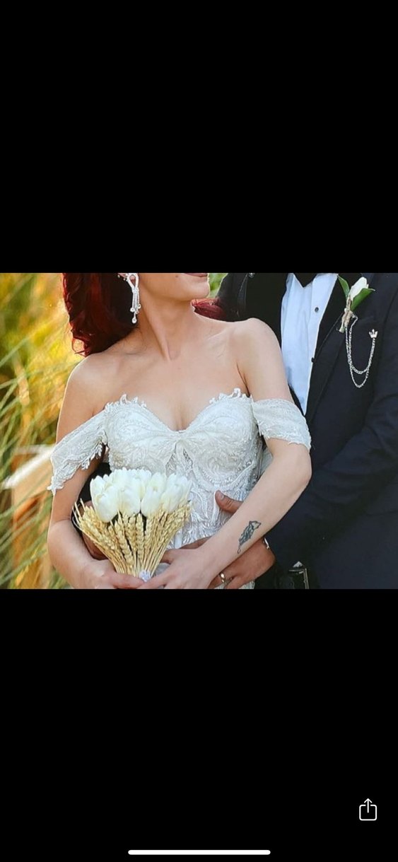 Beyaz Straplez Denizkızı Gelinlik - Görsel 4