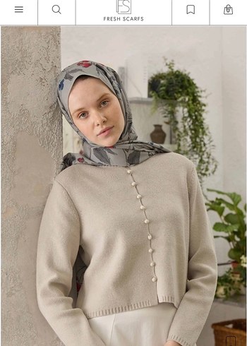 fresh scarfs strawberry desen şal füme