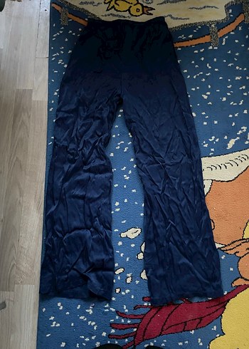 Addax Lacivert Kadın Rahat Kesim Kumaş Pantolon - Görsel 2