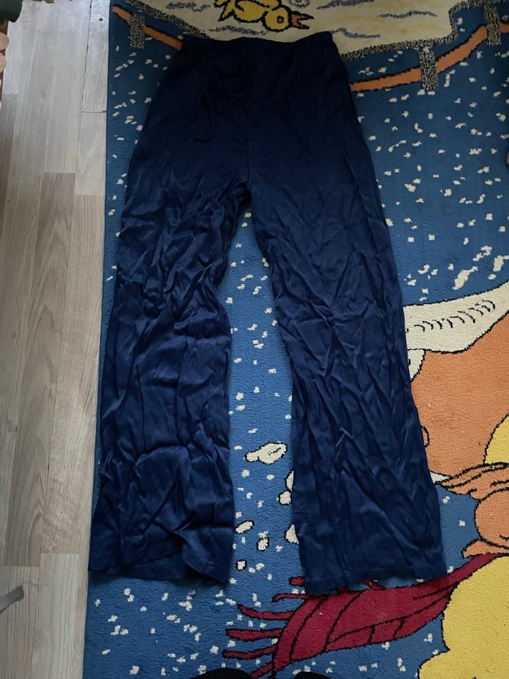 Addax Lacivert Kadın Rahat Kesim Kumaş Pantolon - Görsel 2