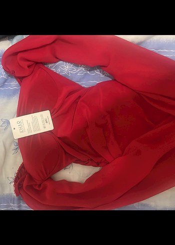 Kırmızı Drapeli Mini Elbise - Görsel 3