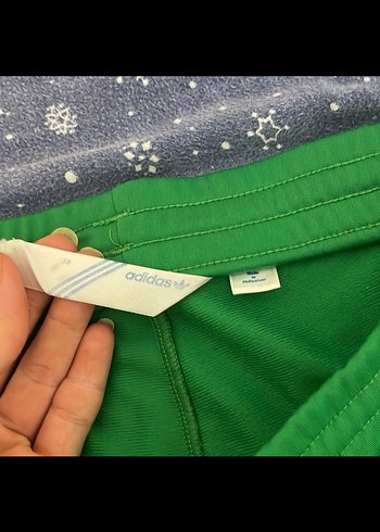 38 Beden Yeşil Fermuarlı Kadın Eşofman Altı Adidas