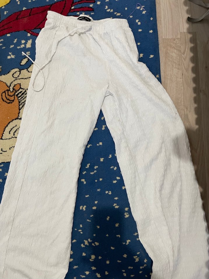 Bershka beyaz pallazzo alt - Görsel 2