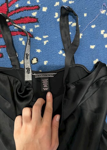 Siyah İnce Askılı Midi Kadın Gecelik - Görsel 2