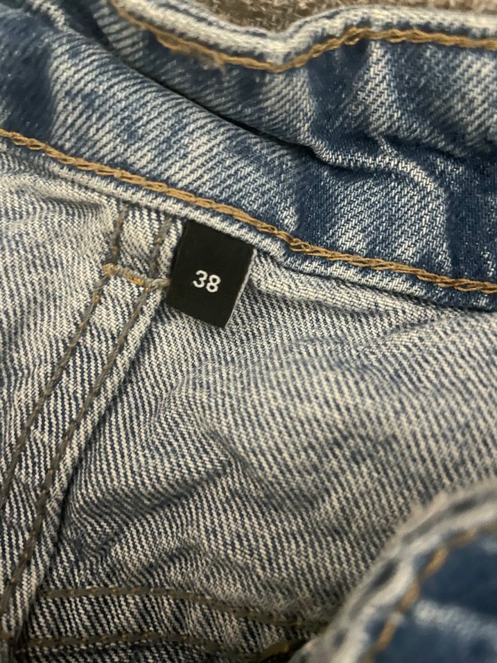 Kadın Mavi Midi Kot Pantolon Fermuarlı - Görsel 4