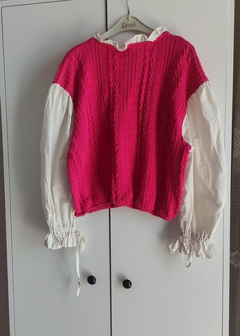 Topshop Pembe Örgü Kadın Kazak