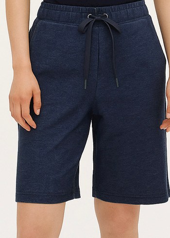 Lacivert Kadın Bermuda Şort - Ana görsel