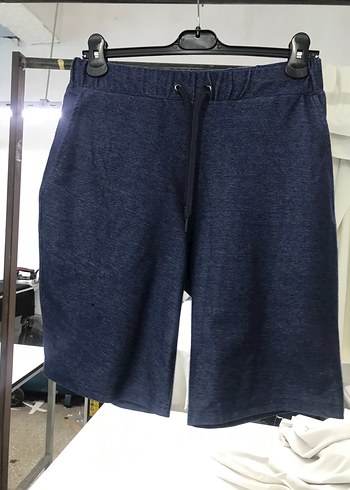 Lacivert Bel Detaylı Hamile Denim Şort - Görsel 2