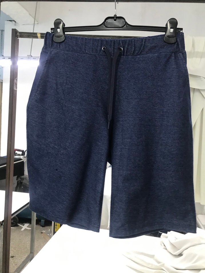 Lacivert Bel Detaylı Hamile Denim Şort - Görsel 2