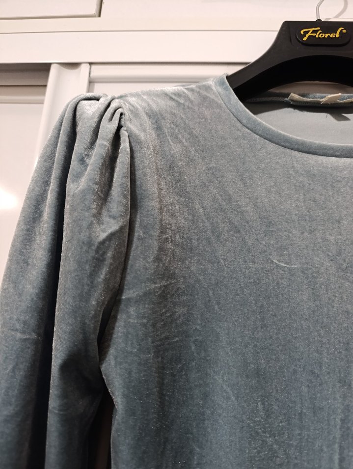 yeşil Uzun Kollu Kadın Bluz - Görsel 3