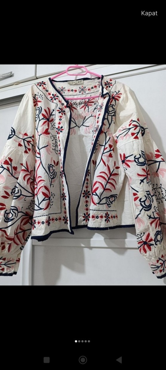 Nakışlı Bohem Kadın ceket - Görsel 2