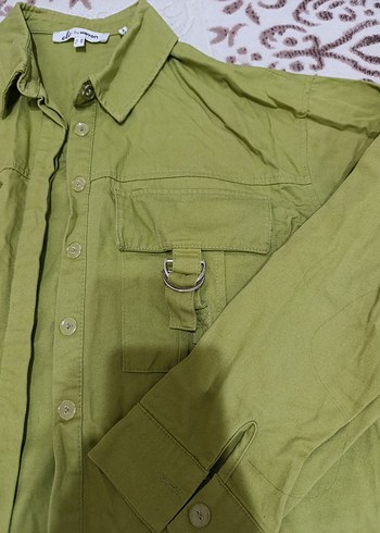 Düğmeli Yeşil Midi Kadın Ceket - Görsel 5