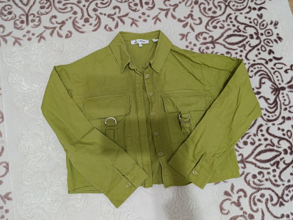 Düğmeli Yeşil Midi Kadın Ceket - Görsel 3