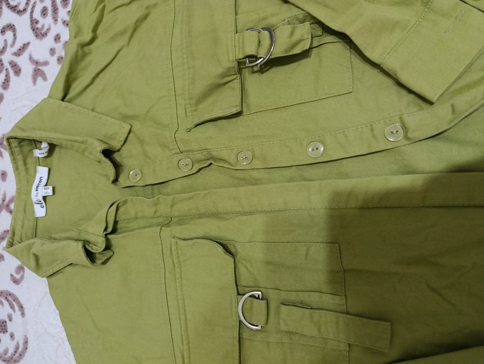 Düğmeli Yeşil Midi Kadın Ceket - Görsel 2