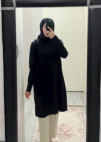 Diğer Nuss Merserize Siyah Tunik 1 Beden