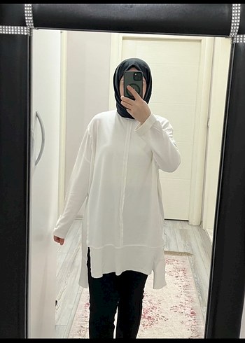 Touche Beyaz Sweat Tunik