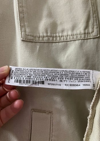 s Beden Zara Denim Ceket (Bej rengi)