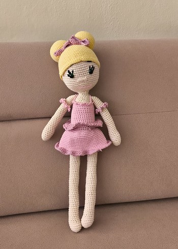Pembe Örgü Bebek Oyuncak amigurumi