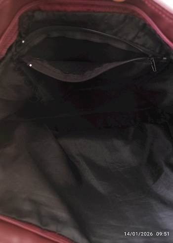 Bordo Deri Kadın Çanta - Görsel 3