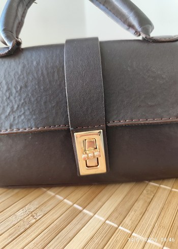 Kahverengi Deri Kadın Çanta - Görsel 3