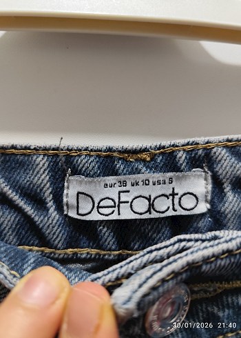 Gri Mavi Kadın Denim Salaş Pantolon - Görsel 4