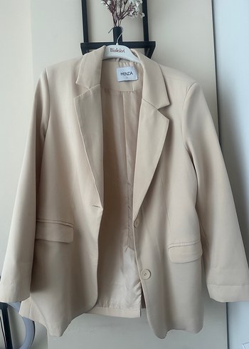 m Beden Taş rengi blazer ceket