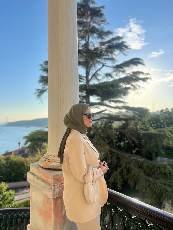 Taş rengi blazer ceket - Görsel 2